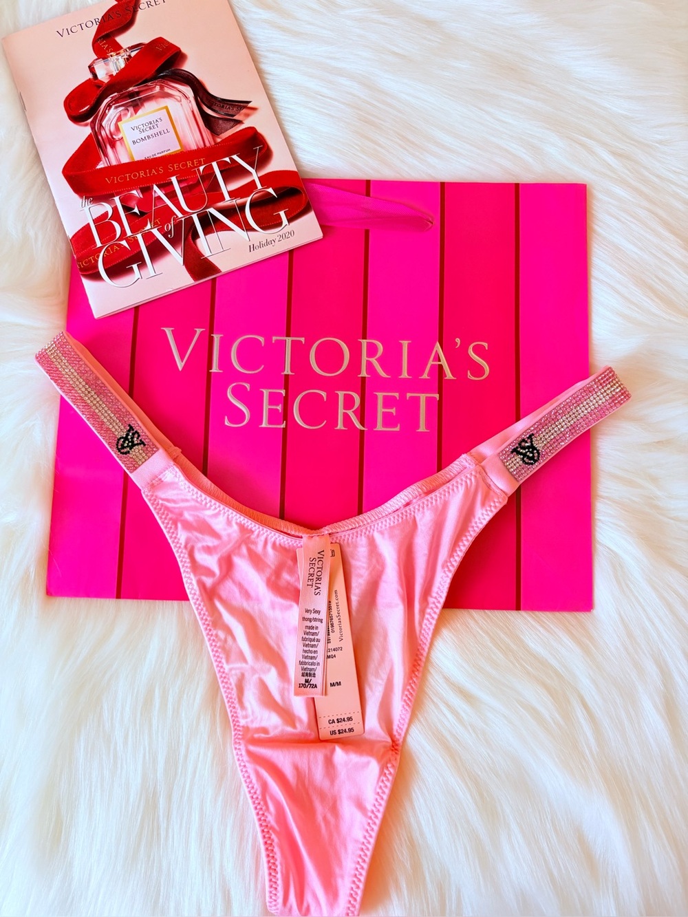🩷🩷Victoria’s Secret logo shine strap panty (M)🩷🩷